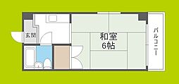 竹島プラザ 1Kの間取図画像