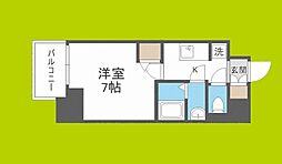 WORVE大阪本町 1Kの間取図画像