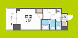 WORVE大阪本町 1Kの間取図画像