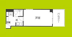 エルデ大手前 1Kの間取図画像