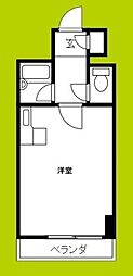 シャトレーヌ北島 ワンルームの間取図画像