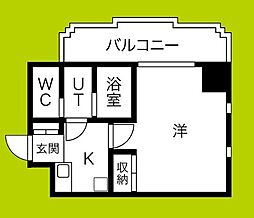 フェアリーコート歌島橋 1Kの間取図画像