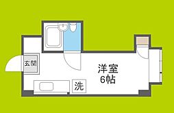 サクセスコート都島 ワンルームの間取図画像