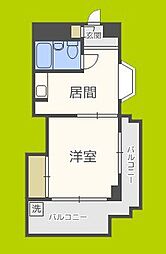 シティコート新大阪 1DKの間取図画像