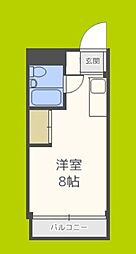 メイゾンサンライフ ワンルームの間取図画像