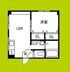 シャトー・NTNTビル 1LDKの間取図画像