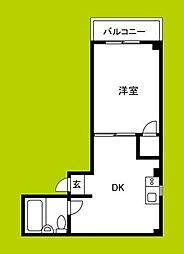 クリア東三国 1DKの間取図画像