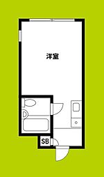 ルネ市岡 ワンルームの間取図画像