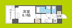 プレサンス南堀江ザ・センス 1Kの間取図画像