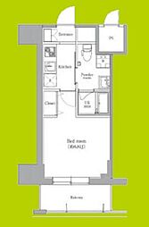 エルプレイス本町 1Kの間取図画像