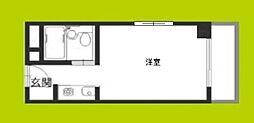 パンジービオラ春日出 ワンルームの間取図画像