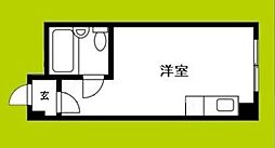 大宝森之宮ロイヤルハイツ ワンルームの間取図画像