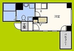エンプレス上本町 1Kの間取図画像