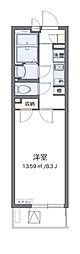 クレイノアンサンク 1Kの間取図画像