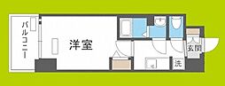プレサンス大阪ドームシティクロスティ 1Kの間取図画像