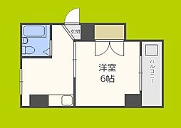 ミエビル 1Kの間取図画像
