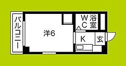 メゾンガロパン ワンルームの間取図画像