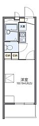 レオパレスグリーンピット 1Kの間取図画像