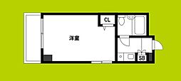 レナジア帝塚山 1Kの間取図画像