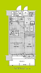 プレリス尼崎レーネヴィア 1LDKの間取図画像