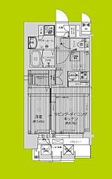 プレリス鶴見緑地グランガーデリア 1LDKの間取図画像
