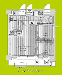 プレリス鶴見緑地グランガーデリア 2LDKの間取図画像