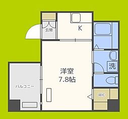ジェネーゼグラン上本町 1Kの間取図画像