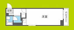 エルデ大手前 ワンルームの間取図画像