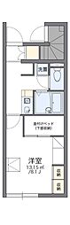 レオパレス後楽 1Kの間取図画像