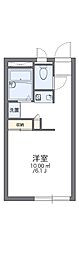 レオパレス真4 1Kの間取図画像
