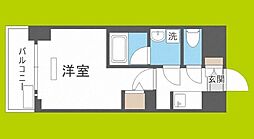 リーガル京町堀2 1Kの間取図画像