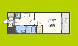 エスリード難波レジデンス 1Kの間取図画像