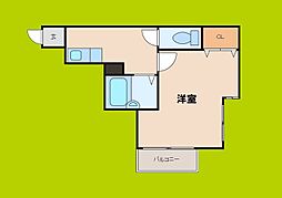 メゾンサンワ西長堀 1Kの間取図画像