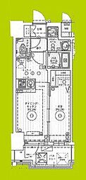 エステムコート新大阪17ベイス 1DKの間取図画像