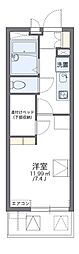 レオパレスゆとろぎ岡部 1Kの間取図画像