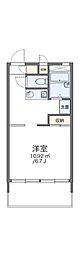 レオパレスルナ1 1Kの間取図画像