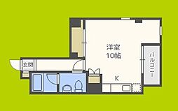 パラード天王寺 1Kの間取図画像