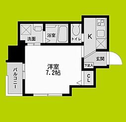 SERENiTE本町グランデ 1Kの間取図画像