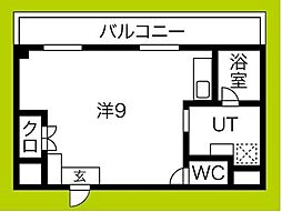 レガーレ長居公園 ワンルームの間取図画像