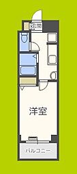 パークハウスナンバ 1Kの間取図画像
