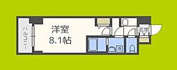 S-RESIDENCE阿波座WEST 1Kの間取図画像