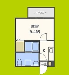 LunaeSole 1Kの間取図画像