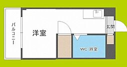 エクセルオリオノ ワンルームの間取図画像