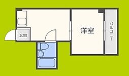 デイズ・ハイツ三先 1DKの間取図画像