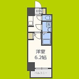 S-RESIDENCE南堀江 1Kの間取図画像
