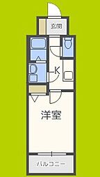 レジュールアッシュプレミアムツインー1 1Kの間取図画像