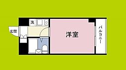 シティピア玉造 1Kの間取図画像