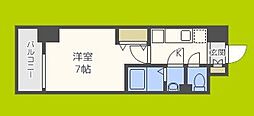 ジュネス高津公園 1Kの間取図画像