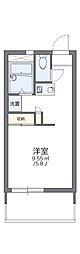 レオパレスTSUKIJI 1Kの間取図画像
