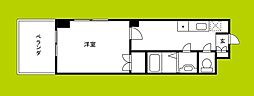 ヴィラスミノエ 1DKの間取図画像